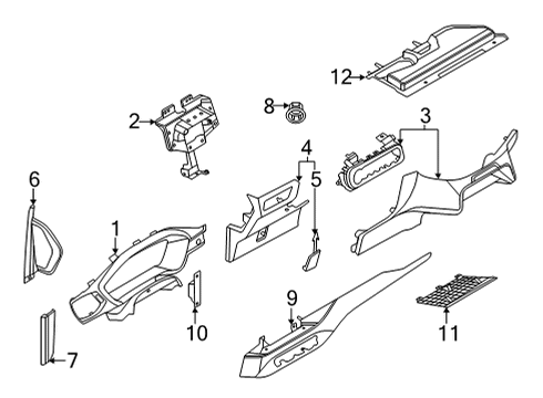 2021 Ford Escape BEZEL - IGNITION SWITCH Diagram for LJ6Z-11584-AA