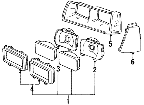 1986 Ford Thunderbird Front Lamps Diagram