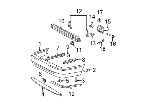 2007 Mercury Grand Marquis Rear Bumper Diagram