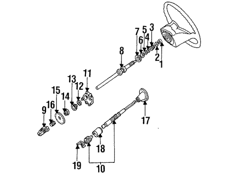 1996 Ford Bronco Shaft & Internal Components Diagram