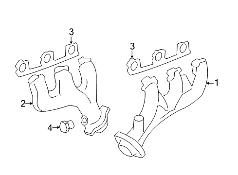 2003 Mercury Mountaineer Exhaust Manifold Diagram 1 - Thumbnail