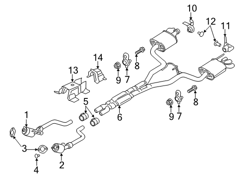 2019 Ford Mustang Exhaust Components Diagram