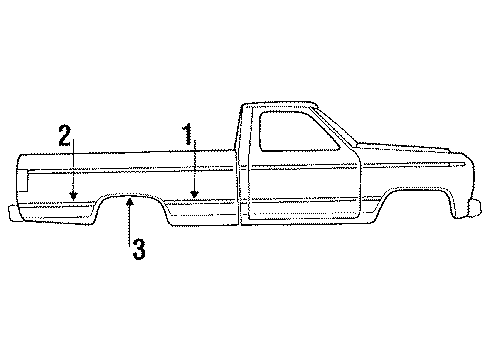 1990 Ford F-250 Rail Diagram for EOTZ9932222A