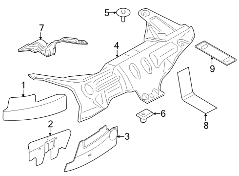 2023 Ford F-150 Heat Shields Diagram