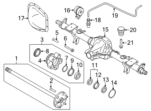 2021 Ford Transit-150 Bolt Diagram for JK4Z-1107-A