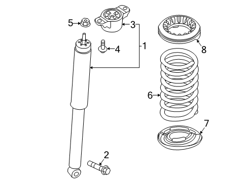 2014 Ford Focus Shocks & Components - Rear Diagram