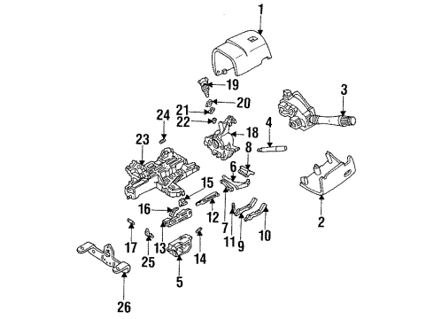 1993 Lincoln Mark VIII Sensor Assembly Diagram for E7AZ-12A697-A