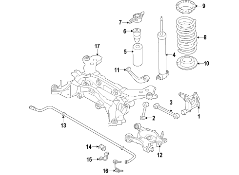 2014 Ford Fusion BAR - REAR STABILIZER Diagram for DG9Z-5A772-K