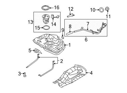 2010 Mercury Milan Fuel System Components Diagram