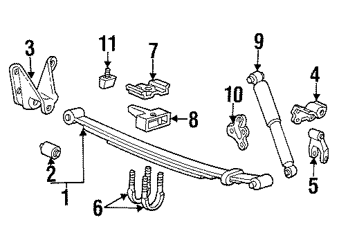 1994 Ford Ranger Spacer Diagram for F37Z5598A