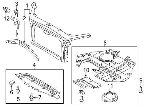 2010 Mercury Milan Radiator Support Diagram