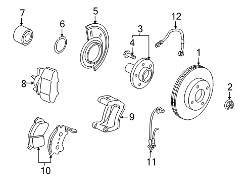 2007 Mercury Mariner Abs Hydraulics Control Assembly Diagram for 8M6Z-2C286-A