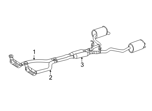 2002 Lincoln LS Catalytic Converter Assembly Diagram for 1R8Z-5E212-AA