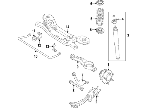 2012 Ford Focus Link - Stabilizer Bar Diagram for CV6Z-5K484-C