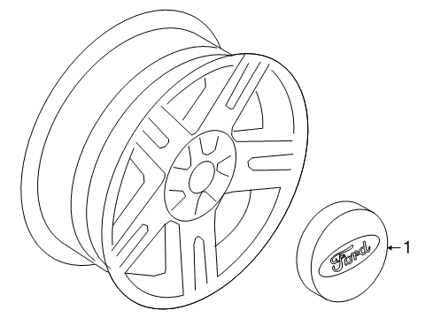 2009 Ford Escape Wheel Covers & Trim Diagram