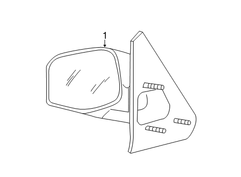 2003 Ford Explorer Sport Trac Mirror Assy - Rear View Outer Diagram for 3L2Z-17683-CAA