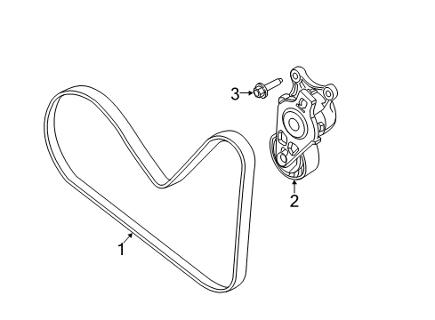 2013 Lincoln MKZ Belts & Pulleys, Cooling Diagram 2 - Thumbnail