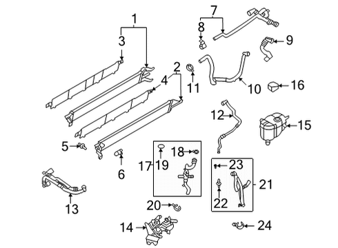 2023 Ford F-150 TANK ASY - RADIATOR OVERFLOW Diagram for ML3Z-8A080-A