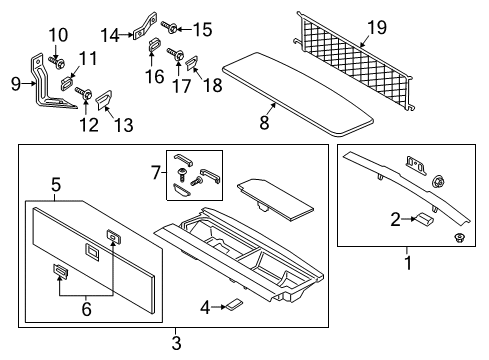 2022 Ford Expedition Interior Trim - Rear Body Diagram 1 - Thumbnail