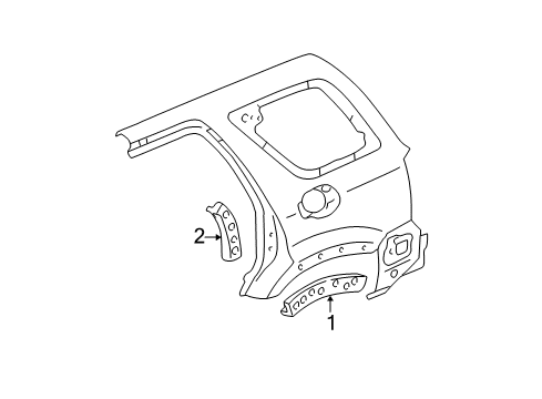 2007 Ford Escape Exterior Trim - Quarter Panel Diagram