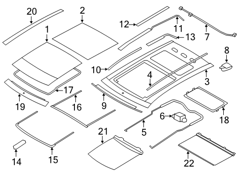 2010 Lincoln MKX Sunroof, Body Diagram