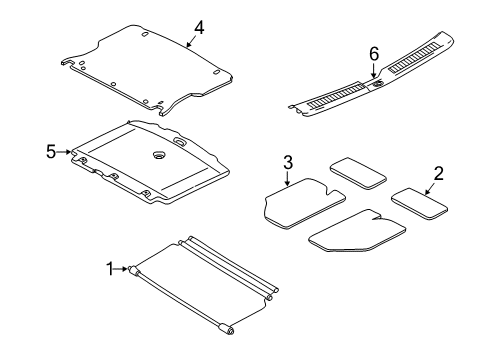 2005 Mercury Mariner Interior Trim - Rear Body Diagram