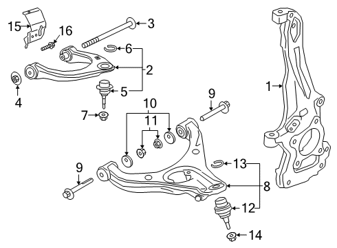 2023 Ford Ranger Front Suspension Components Diagram