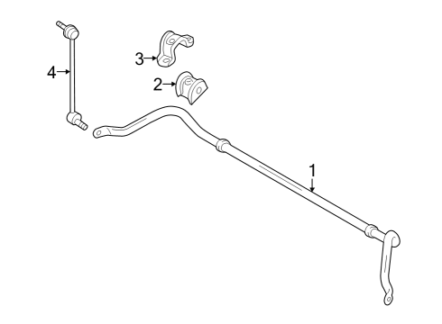 2023 Ford E-Transit Stabilizer Bar & Components - Front Diagram