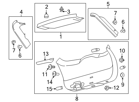 2021 Lincoln Nautilus TRIM - TAILGATE Diagram for FA1Z-5842906-AP