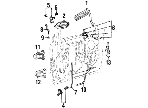 2001 Ford Windstar Handle Assy - Door - Outer Diagram for XF2Z-1622404-BAF