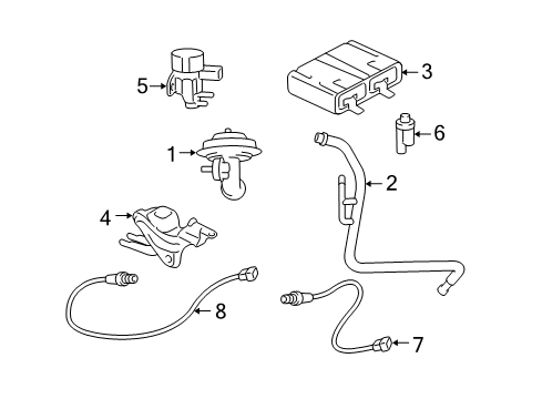 2002 Ford Escape Emission Components Diagram 2 - Thumbnail