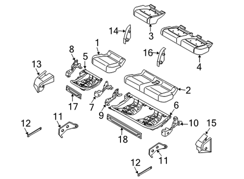 2021 Ford F-150 Rear Seat Components Diagram 8 - Thumbnail