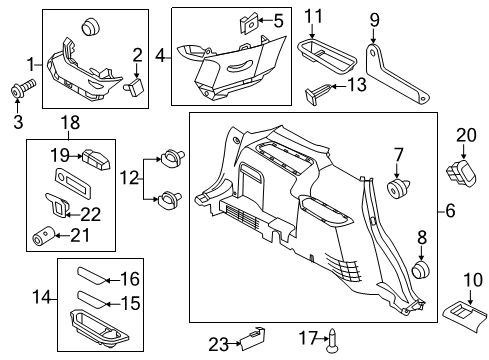 2019 Ford Explorer Cover - Access Hole Diagram for BB5Z-78312A29-AH