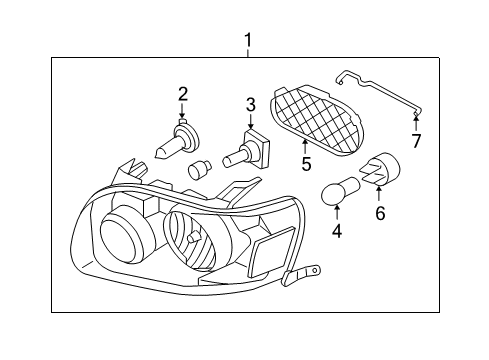 2007 Ford Escape Bulb And Socket Assembly Diagram for YL8Z-13466-BB