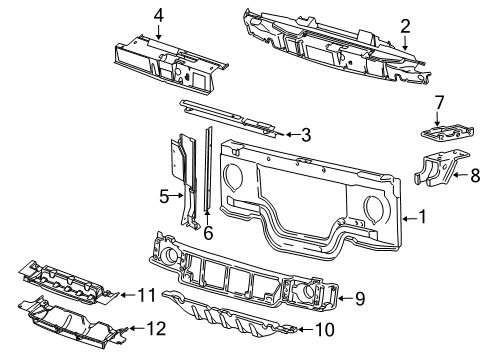 2006 Ford E-250 Radiator Support Diagram