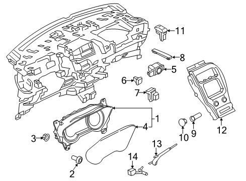 2018 Lincoln MKX Parking Brake Diagram 1 - Thumbnail