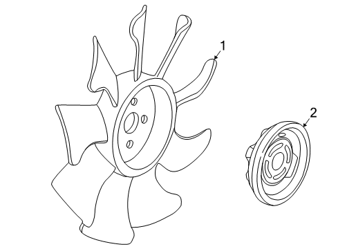 2002 Ford Explorer Sport Cooling System, Radiator, Water Pump, Cooling Fan Diagram 1 - Thumbnail