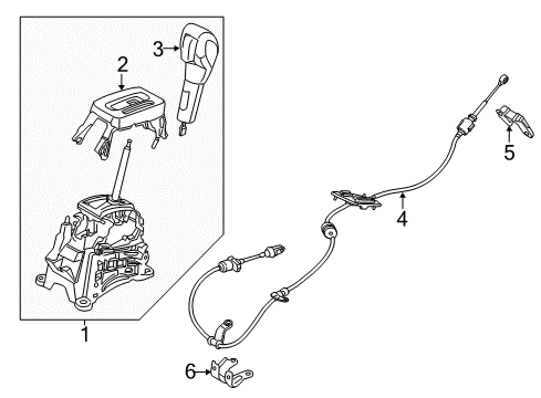 2015 Ford Fiesta Gear Shift Control - AT Diagram