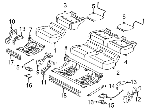 2016 Ford F-150 Rear Seat Components Diagram 2 - Thumbnail