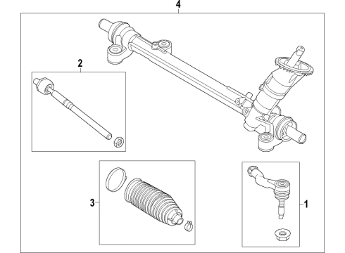 2022 Ford Mustang Mach-E Steering Column & Wheel, Steering Gear & Linkage Diagram 2 - Thumbnail