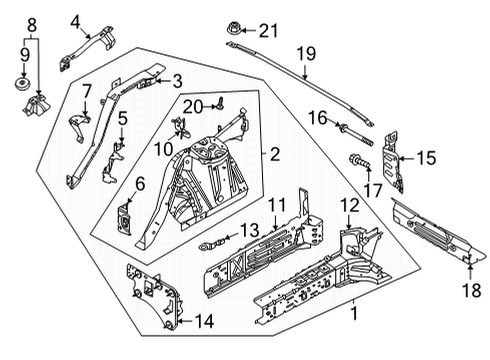 2023 Ford Mustang Mach-E REINFORCEMENT Diagram for LJ9Z-16C275-A