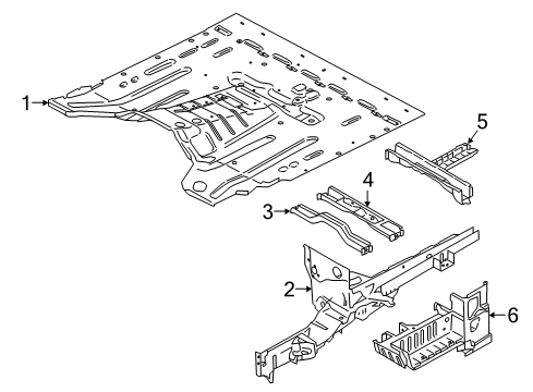 2018 Ford Transit-350 Pan Assembly - Floor Diagram for CK4Z-6111135-B