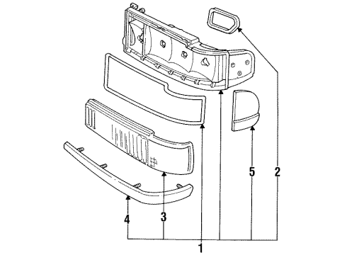 1987 Mercury Sable Tail Lamps Diagram 1 - Thumbnail