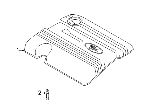 2009 Ford Escape Engine Appearance Cover Diagram