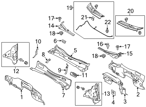 2020 Lincoln Navigator Cowl Diagram