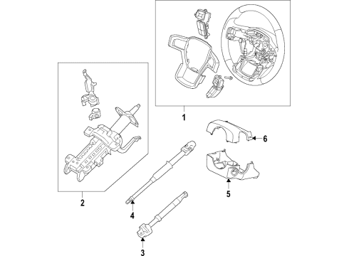 2021 Lincoln Aviator Steering Column & Wheel, Steering Gear & Linkage Diagram 1 - Thumbnail