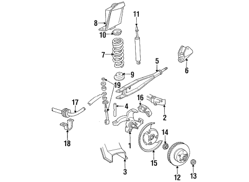 1985 Ford E-250 Econoline Front Brakes Diagram