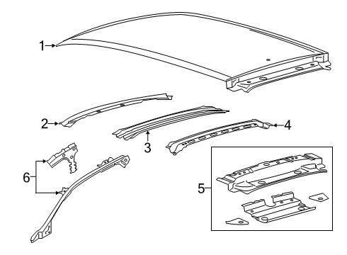 2023 Lincoln Nautilus Roof & Components Diagram