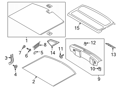 2023 Lincoln Corsair Interior Trim - Rear Body Diagram