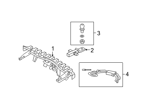 2010 Mercury Mariner Tow Hook & Hitch Diagram